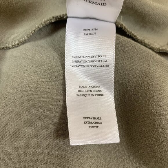 Rails Slip Skirt Olive Green Bias Cut Maxi Minimalist Silky Feel XS - Picture 5 of 5